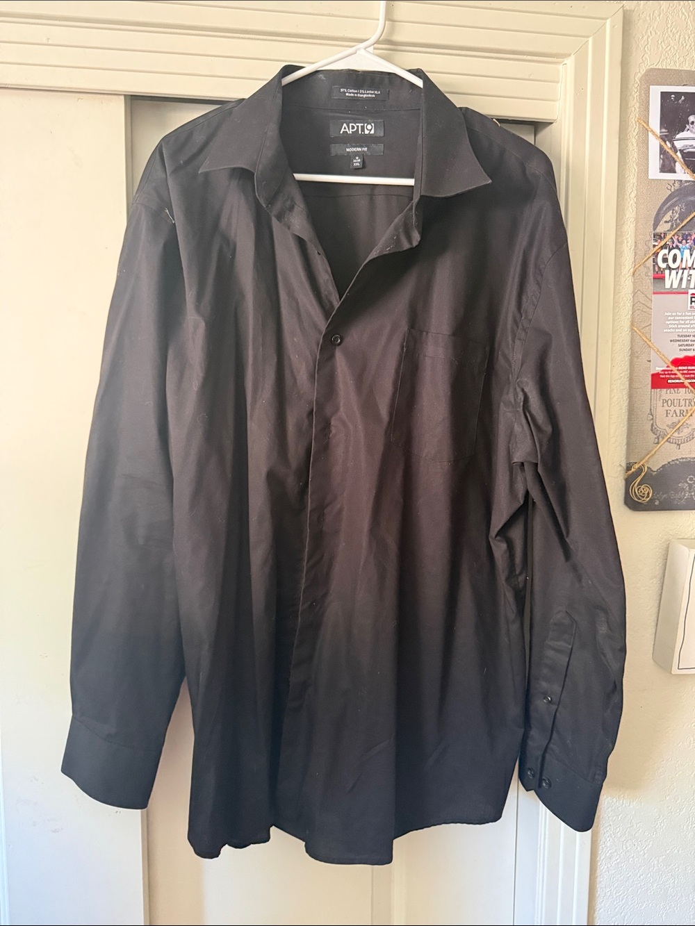 Apt. 9 Men's Black Modern Fit Dress Shirt